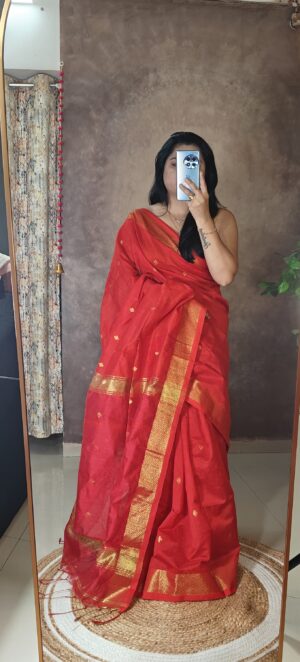 Nayanthara Maheshwari silk saree
