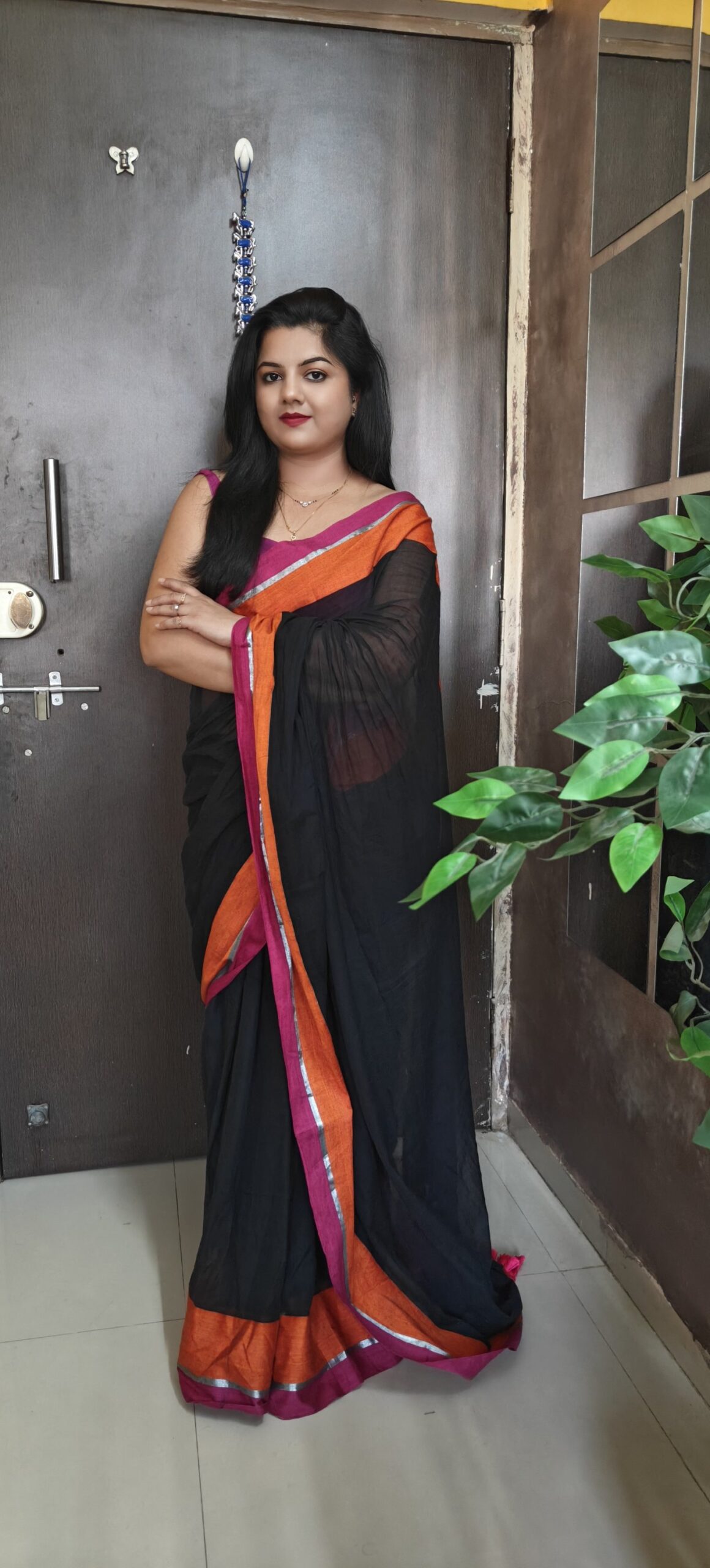 Mul cotton Designer saree