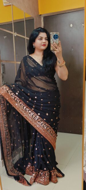 Sitara Black Designer saree