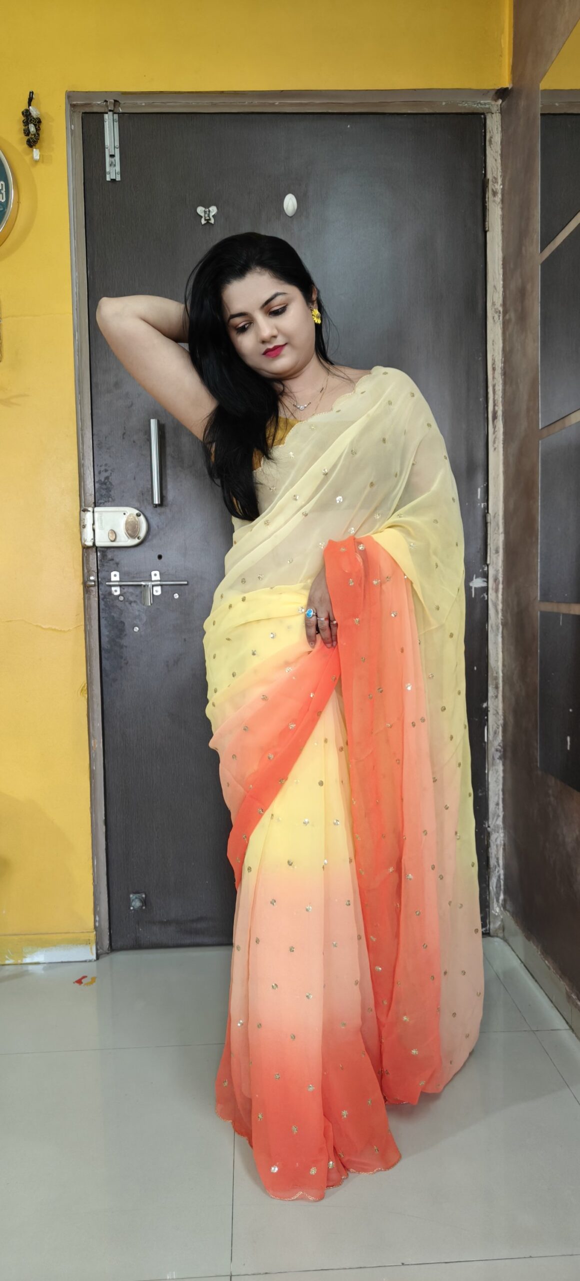 Shaded Queen Georgette saree