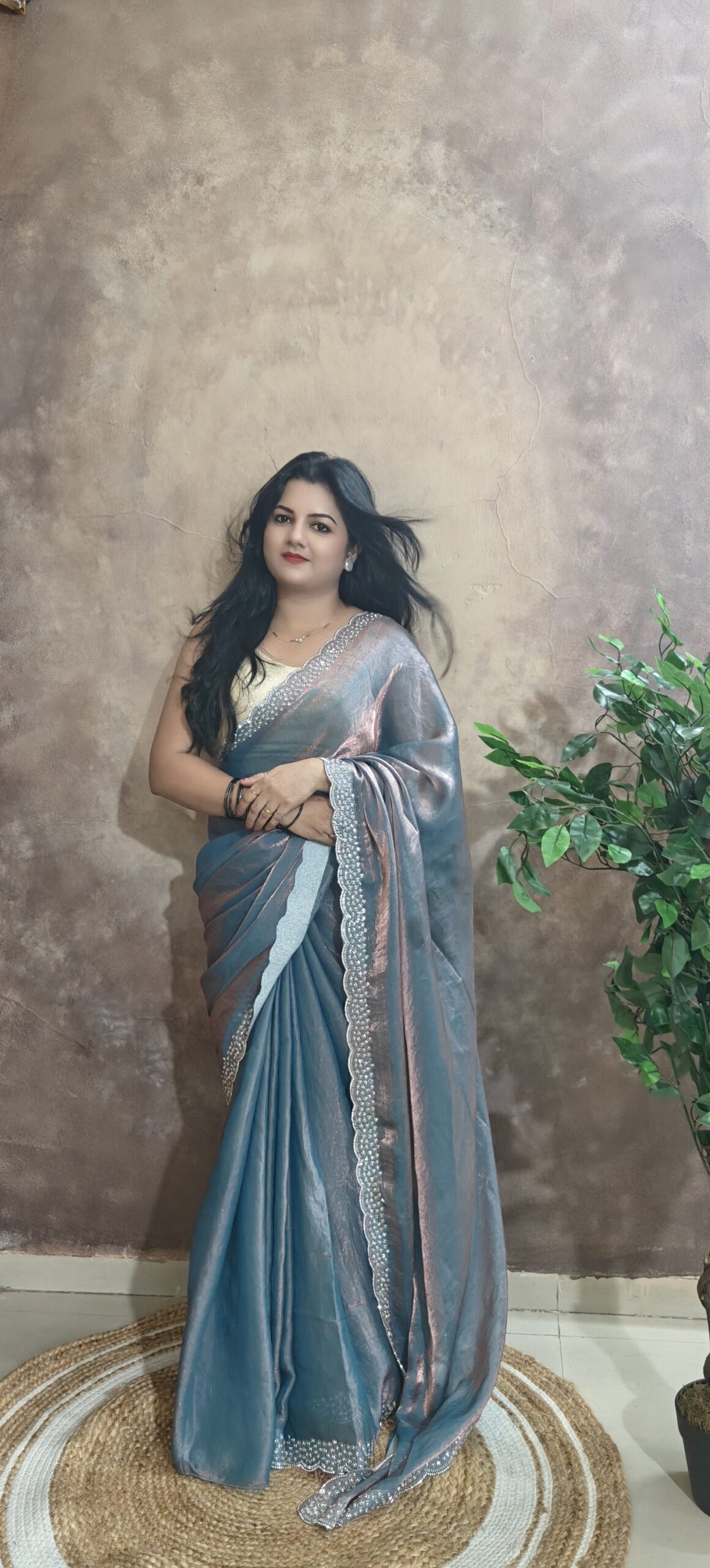 Anjali space silk jarkan saree