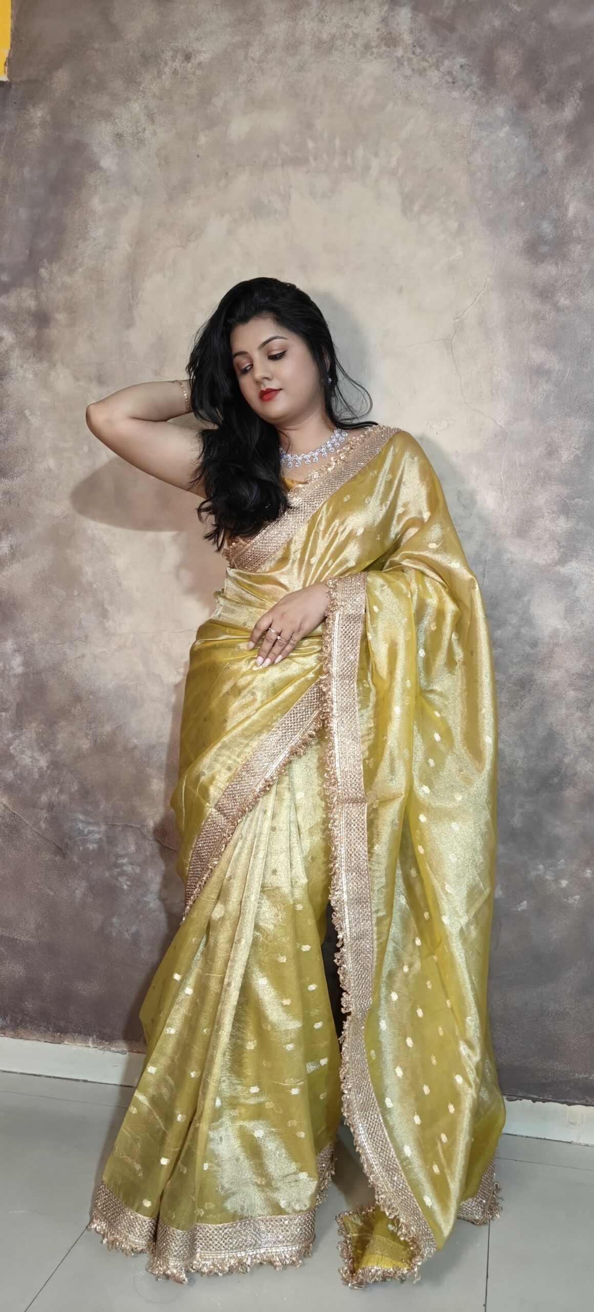 INDRANI Banarasi tissue silk saree
