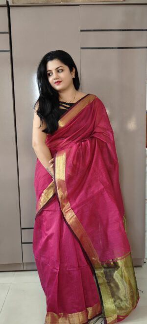 Maheshwari design cotton silk saree