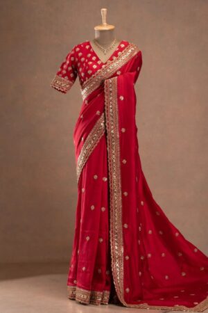 Sayara Designer Red saree