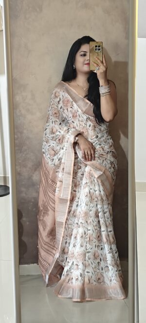 Linen Cotton saree