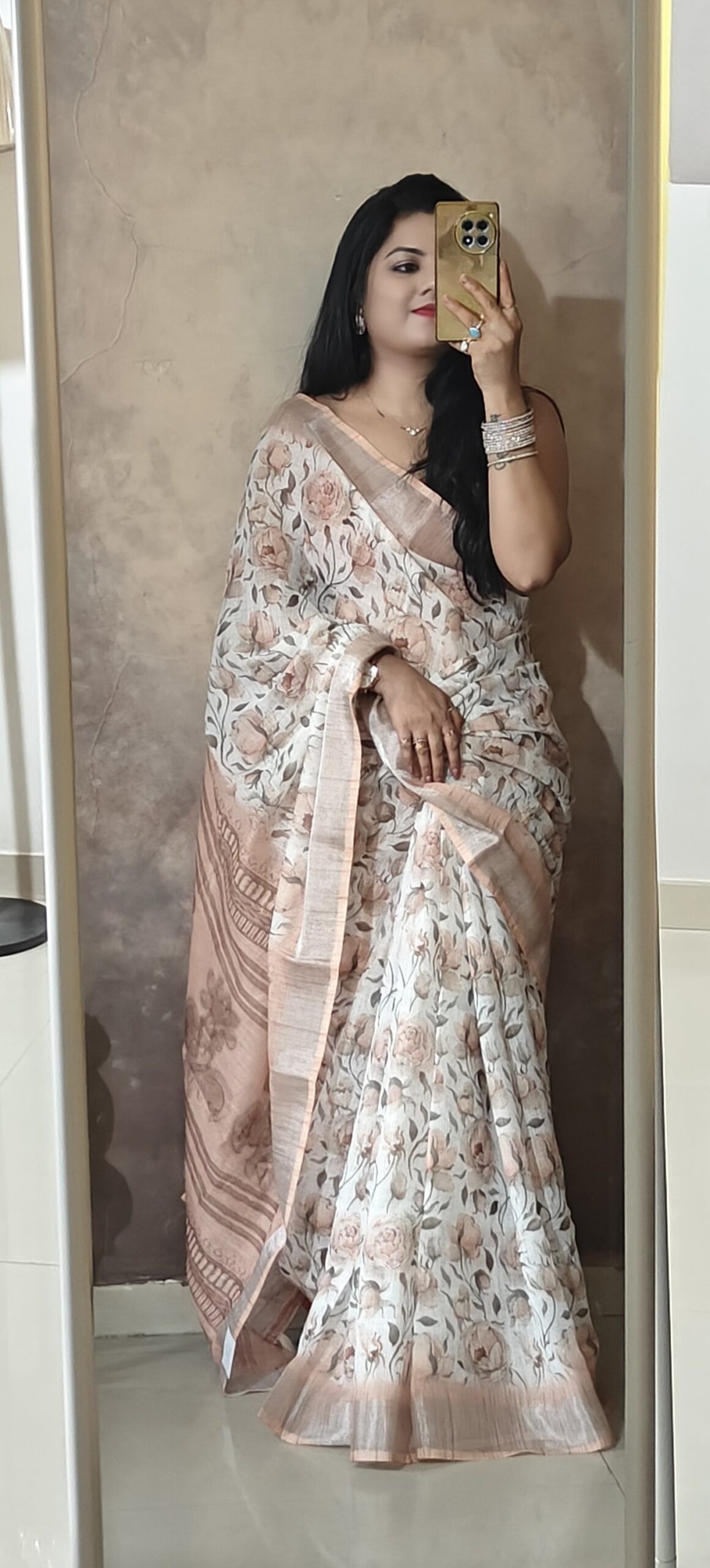 Linen Cotton saree
